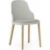 Normann Copenhagen Stolička Allez Chair Ultra Leather – teplá sivá/dub