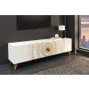 Dizajnový biely TV stolík Golden Sunset 180cm Masív Mango