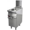 KROMET Jednokomorová plynová fritéza 15 l s vypúšťacím kohútikom, voľne stojaca s dvierkami, 12,7 kW, 400x700x900 mm | KROMET, 700.FG-15f