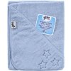XKKO Froté osuška s kapucí z BIO bavlny Organic 90x90, Baby Blue