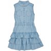 Guess Krátke šaty LYOCELLE SLUB DENIM Modrá