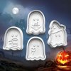 Halloween - Sada 4ks vykrajovačiek s pečiatkou