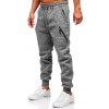 Antracitové pánske zateplené teplákové jogger nohavice Bolf Q1104