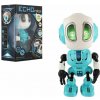 Teddies Robot ECHO opakujúci vety 12 cm kov so zvukom a svetlom