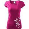 Bicykel na výšku - Dámske tričko Pure - XS ( Fuchsiová )
