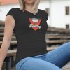 Dámske tričko s potlačou Bowling Čierna XL