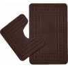 Tmavohnedé WC kúpeľňové predložky v súprave 2 ks 50x80 cm Armoni – Catherine Lansfield
