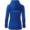 Šachové figúrky v rade - obrys - Mikina dámska trendy zipper s kapucňou - M ( Kráľovská modrá )