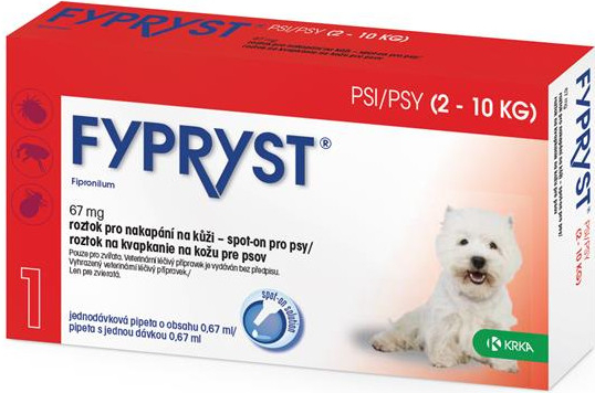 Fypryst spot-on Dog S 2-10 kg 1 x 0,67 ml
