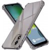 Techsuit - Shockproof Clear Silicone obal pre Motorola Moto E13 - dymovo čierny