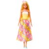 BÁBIKA BARBIE PRINCEZNÁ s dlhými vlasmi a žltými pramienkami HRR09