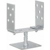 BKshop PSP 80-160 Pätka stĺpika typu „U“ nastaviteľná 80 – 160 × 100 × 185 × 100 × 100 mm