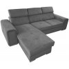| Univerzálna rohová sedacia súprava do L SALVADA tm. šedá s úložným priestorom | ME00011