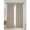 MKLozkoviny.sk Blackout závesy Elias prírodná - 140 × 280 cm (2 ks) - riasiaca stuha