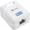 Zásuvka Solarix CAT5e STP 1 x RJ45 na omietku biela (spodný vývod) SX108-5E-STP-WH