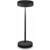 Ideal lux 328614 OUTDOOR TOFFEE vonkajšia dotyková stolná lampička LED V320mm 2W 230/170lm 3000K IP54 čierna, nabíjateľná batéria, ON/OFF