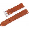Deveroux Kožený řemínek PD005, spona - Světle hnědý - 18mm DEV0107
