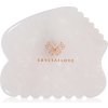 Crystallove Rose Quartz Contour Gua Sha masážna pomôcka na tvár 1 ks
