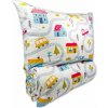 Brotex Krepové detské obliečky do malej postieľky 90 × 135, 45 × 60 cm Mestečko