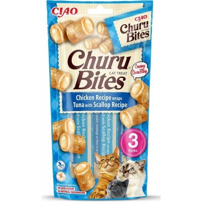 Churu Cat Bites Chicken wraps&Tuna Scallop 3 x 10 g