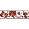 Samolepiaca bordúra B 83-07-03, rozmer 5 m x 8,3 cm, kvety orchidey červené, IMPOL TRADE