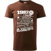 1982 v kocke - Klasické pánske tričko vyššej gramáže - XS ( Čokoládová )