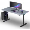 ULTRADESK Herný stôl QUEST, 140x70cm, 72-120cm, čierna-šedá