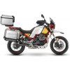SHAD Kompletná sada hliníkových kufrov TERRA, 48 litrový vrchný kufor, 36/47 litrový bočné kufre, vrátane montážnej sady a platní SHAD MOTO GUZZI V 85 TT