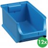 Allit Plastové boxy PLUS 4, 205 x 355 x 150 mm, modré, 12 ks