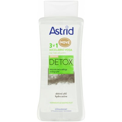 Astrid Detox 3v1 Micelárna voda normálna mastná pleť 400 ml