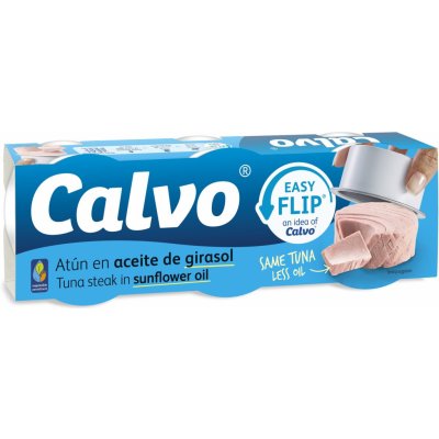 Calvo Tuniak v slnečnicovom oleji 3 x 65 g