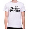 Fajntričko Tričko - Eat, sleep and fight, Farba biela, Strih/ Variant Pánsky/UNISEX