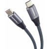 PremiumCord Kabel USB-C samec - USB-C samec, hliníkové krytky konektorov, bavlnený oplet, 0,5m ku31cw05