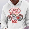 Mikina s potlačou JAWA 250 Dámsky Biela S