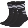 Ponožky adidas čierne 3 páry MID CUT CRW SCK GD3576