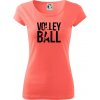 Volleyball nápis - Dámske tričko Pure - S ( Korálová )
