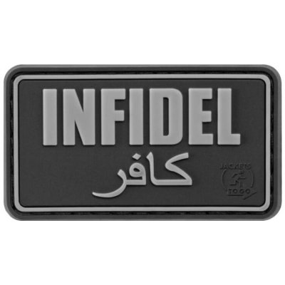 Gumová nášivka Jackets to Go Infidel - sivá