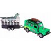 Mikro trading Land Rover s přívěsem a dinosaurem 28 cm