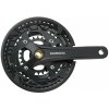 Shimano kľuky Acera FC-T3010, čierne, s krytom, pre os štvorhran, 9speed