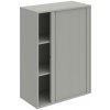 Hobis Policová skriňa Drive, 80x111x40 cm, sivá/sivá, zámok