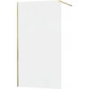 MEXEN - KIOTO Sprchová zástena WALK-IN 100x200 cm 8 mm, zlatá, matné sklo 800-100-101-50-30