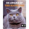 EBI D&D kovová tabuľa: ,,Be aware of the happy cat\