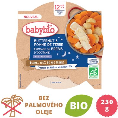 Babybio zemiaky + maslová tekvica + ovčí syr 230g