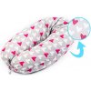 Sensillo Polohovací vankúš na kojenie XL srdiečka ružové