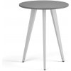 Konferenčný stôl PRIMO VIBE, priemer 60 cm, biela podnož, grafit