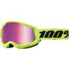 Downhill okuliare 100% STRATA 2 reflexný neón,Čierna