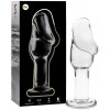 Nebula series by ibiza - model 6 anal plug borosilicate glass clear 12.5 cm -o- 4 cm