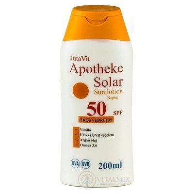 JutaVit Apotheke Solar Sun lotion 50 SPF opaľovacie mlieko 200 ml