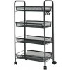 Pojazdný regál OLDEN čierny