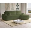 Rohová rozkladacia sedačka OVOLI - bouclé - zelená